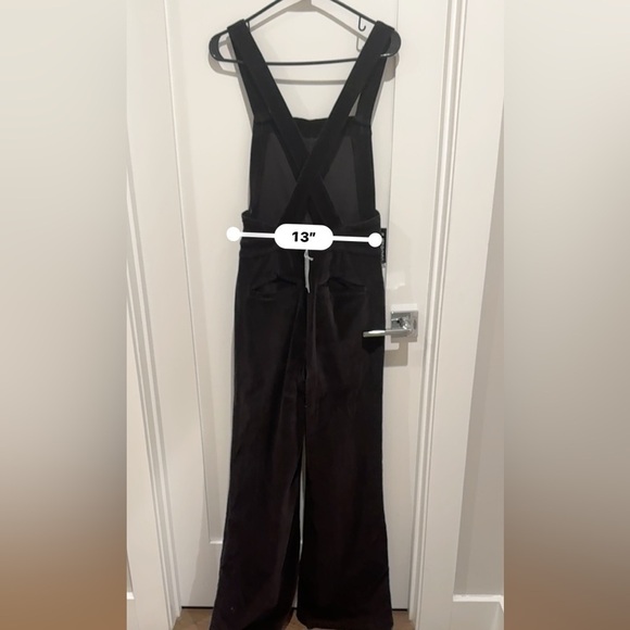 NEW Frame Denim Le Velveteen Jumpsuit Charcoal Black Velvet Overalls M y2k. D - Picture 10 of 12